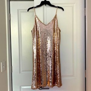 Champagne sequin dress from Francesca‘s size L